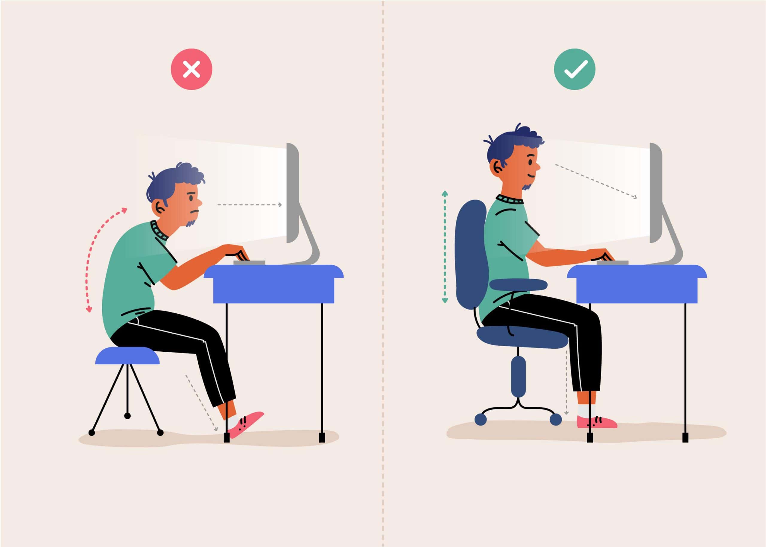 Ergonomic seating posture