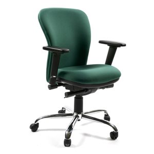 green fabric task chair