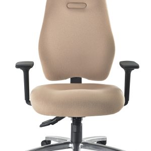 skin colour fabric task chair with high back and larger seat pad
