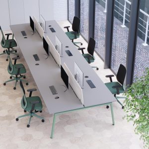 Bench desking with A frame legs