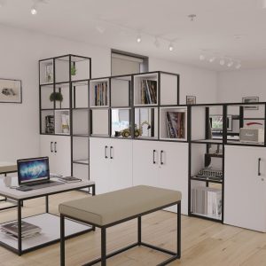 bench seat and storage behind it